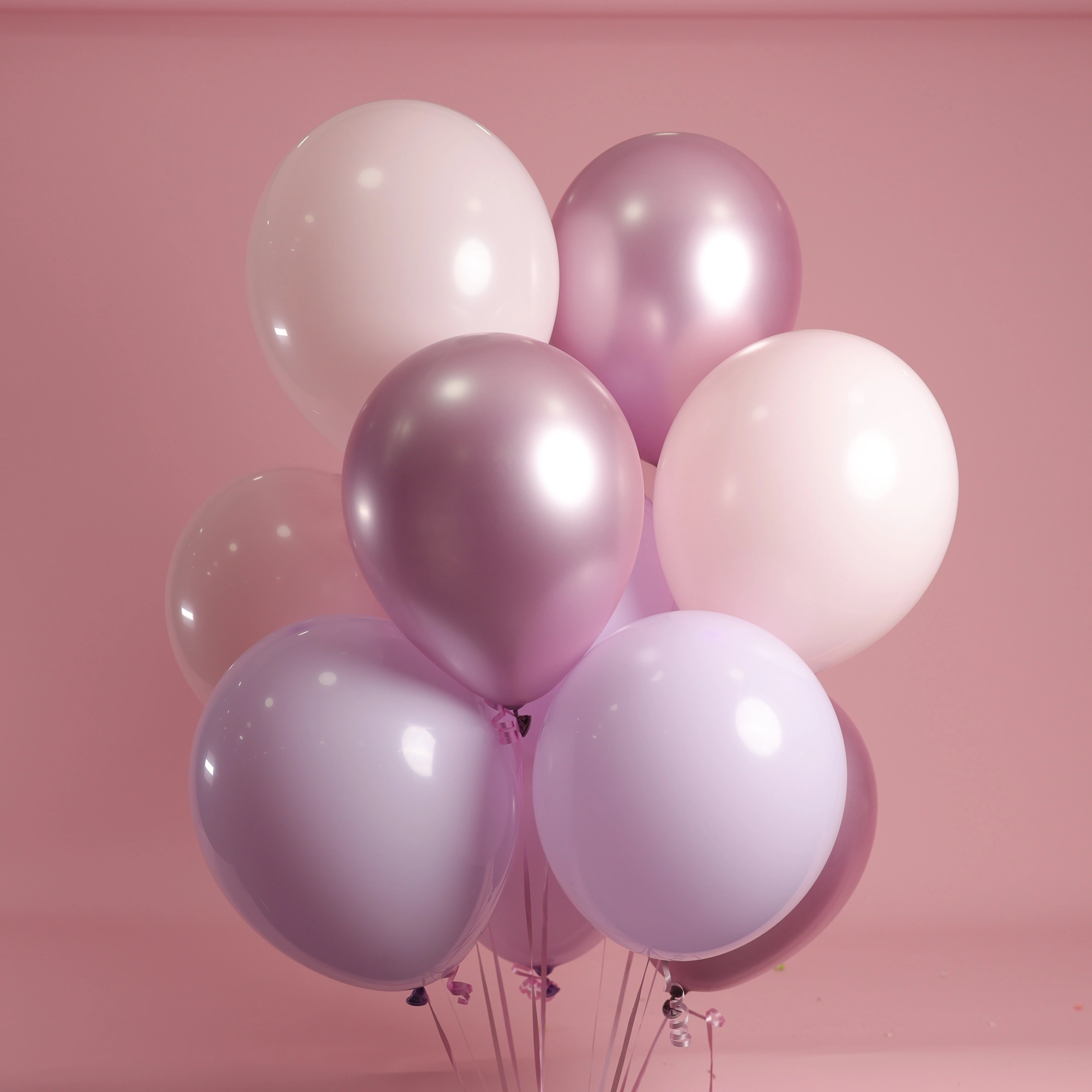 12 Mix Pink Helium Balloons
